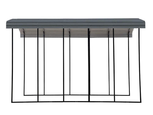 Arrow Carport, 14 ft. x 24 ft. x 14 ft. Charcoal 14′ x 24′ x 14′
