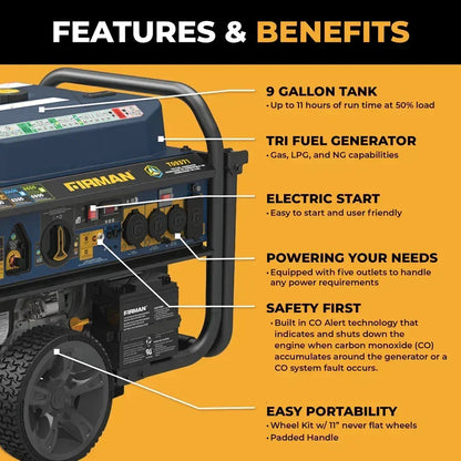 Firman 11600W Tri Fuel Portable Generator